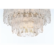 Elegant Lighting Emilia 4-Light Metal & Glass Flush Mount Light in Satin Gold