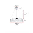 Elegant Lighting Linden 1-Light Metal Adjustable LED Chandelier in Chrome/Clear