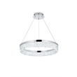 Elegant Lighting Linden 1-Light Metal Adjustable LED Chandelier in Chrome/Clear