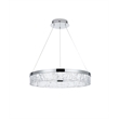 Elegant Lighting Linden 1-Light Metal Adjustable LED Chandelier in Chrome/Clear
