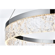 Elegant Lighting Linden 1-Light Metal Adjustable LED Chandelier in Chrome/Clear