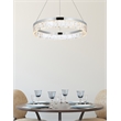 Elegant Lighting Linden 1-Light Metal Adjustable LED Chandelier in Chrome/Clear