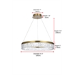 Elegant Lighting Linden 1-Light Metal Adjustable LED Chandelier in Satin Gold