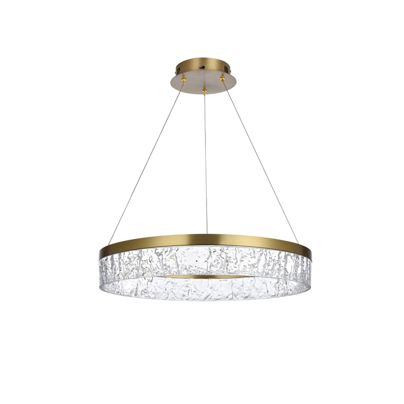 Elegant Lighting Linden 1-Light Metal Adjustable LED Chandelier in Satin Gold