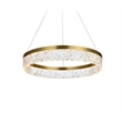 Elegant Lighting Linden 1-Light Metal Adjustable LED Chandelier in Satin Gold