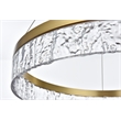 Elegant Lighting Linden 1-Light Metal Adjustable LED Chandelier in Satin Gold