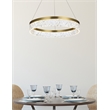 Elegant Lighting Linden 1-Light Metal Adjustable LED Chandelier in Satin Gold
