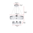 Elegant Lighting Linden 2-Light Metal Adjustable LED Chandelier in Chrome/Clear