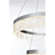 Elegant Lighting Linden 2-Light Metal Adjustable LED Chandelier in Chrome/Clear