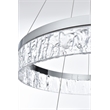 Elegant Lighting Linden 2-Light Metal Adjustable LED Chandelier in Chrome/Clear