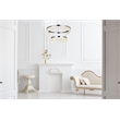 Elegant Lighting Linden 2-Light Metal Adjustable LED Chandelier in Chrome/Clear