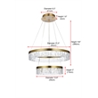 Elegant Lighting Linden 2-Light Metal Adjustable LED Chandelier in Satin Gold