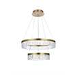 Elegant Lighting Linden 2-Light Metal Adjustable LED Chandelier in Satin Gold
