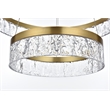 Elegant Lighting Linden 2-Light Metal Adjustable LED Chandelier in Satin Gold