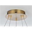 Elegant Lighting Linden 2-Light Metal Adjustable LED Chandelier in Satin Gold