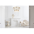 Elegant Lighting Linden 2-Light Metal Adjustable LED Chandelier in Satin Gold