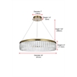 Elegant Lighting Rune 1-Light Metal Adjustable LED Chandelier in Gold