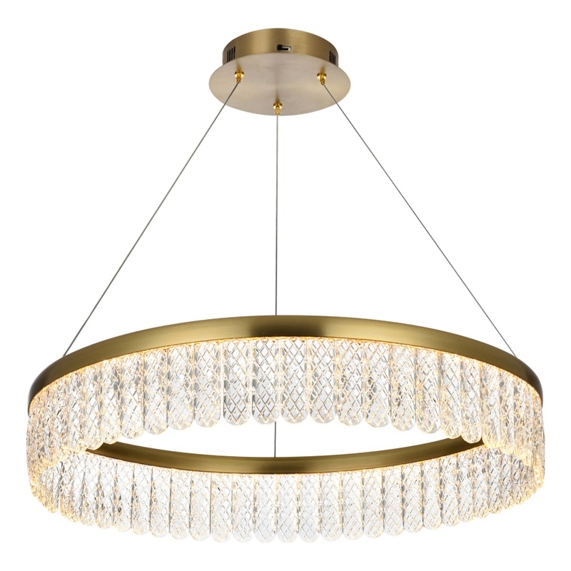 Elegant Lighting Rune 1-Light Metal Adjustable LED Chandelier in Gold