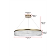 Elegant Lighting Rune 1-Light Metal Adjustable LED Chandelier in Satin Gold