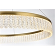 Elegant Lighting Rune 1-Light Metal Adjustable LED Chandelier in Satin Gold