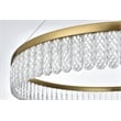 Elegant Lighting Rune 1-Light Metal Adjustable LED Chandelier in Satin Gold