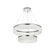 Elegant Lighting Rune 2-Light Metal Adjustable LED Chandelier in Chrome
