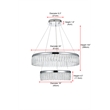 Elegant Lighting Rune 2-Light Metal Adjustable LED Chandelier in Chrome