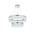 Elegant Lighting Rune 2-Light Metal Adjustable LED Chandelier in Chrome