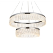 Elegant Lighting Rune 2-Light Metal Adjustable LED Chandelier in Chrome