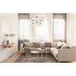 Elegant Lighting Rune 2-Light Metal Adjustable LED Chandelier in Chrome