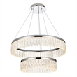 Elegant Lighting Rune 2-Light Metal Adjustable LED Chandelier in Chrome