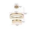 Elegant Lighting Rune 2-Light Metal Adjustable LED Chandelier in Satin Gold