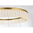 Elegant Lighting Rune 2-Light Metal Adjustable LED Chandelier in Satin Gold