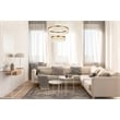 Elegant Lighting Rune 2-Light Metal Adjustable LED Chandelier in Satin Gold