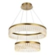 Elegant Lighting Rune 2-Light Metal Adjustable LED Chandelier in Satin Gold