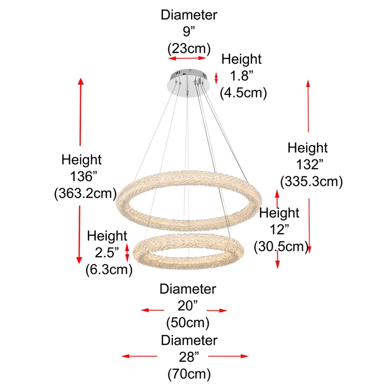 Elegant Lighting Bowen 28