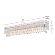 Elegant Lighting Emilia 34.5 Inch Wall Sconce In Chrome