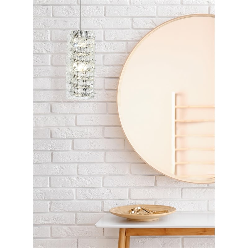 Elegant Lighting Aston 6.5 Inch Led Pendant In Chrome