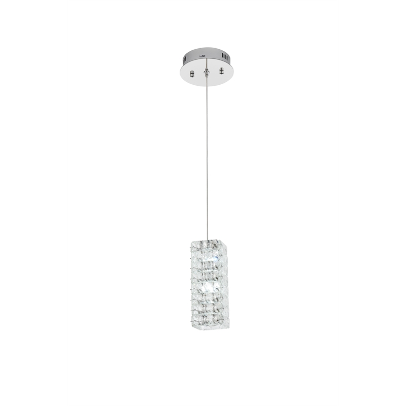 Elegant Lighting Aston 6.5 Inch Led Pendant In Chrome