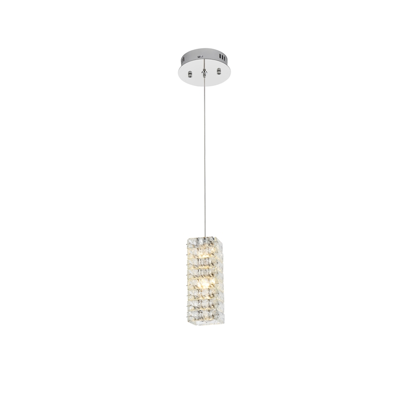 Elegant Lighting Aston 6.5 Inch Led Pendant In Chrome