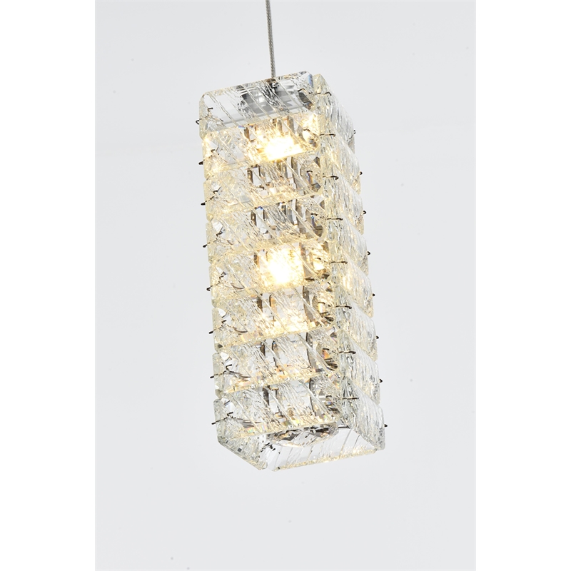 Elegant Lighting Aston 6.5 Inch Led Pendant In Chrome