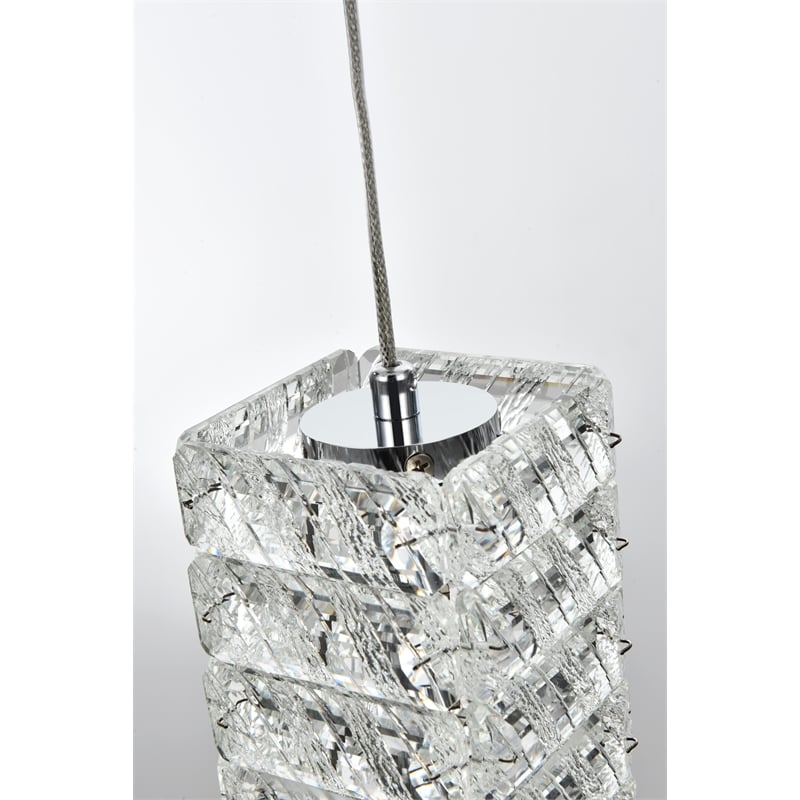 Elegant Lighting Aston 6.5 Inch Led Pendant In Chrome