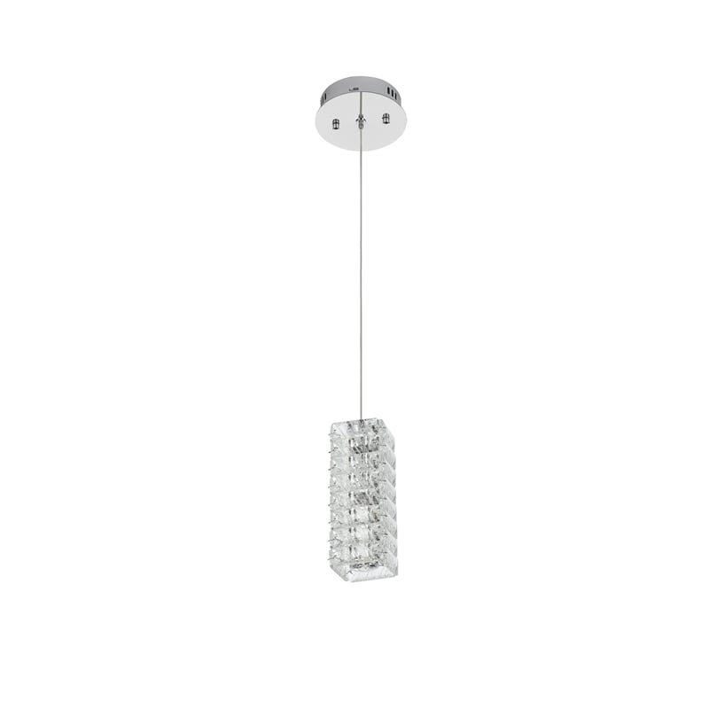 Elegant Lighting Aston 6.5 Inch Led Pendant In Chrome