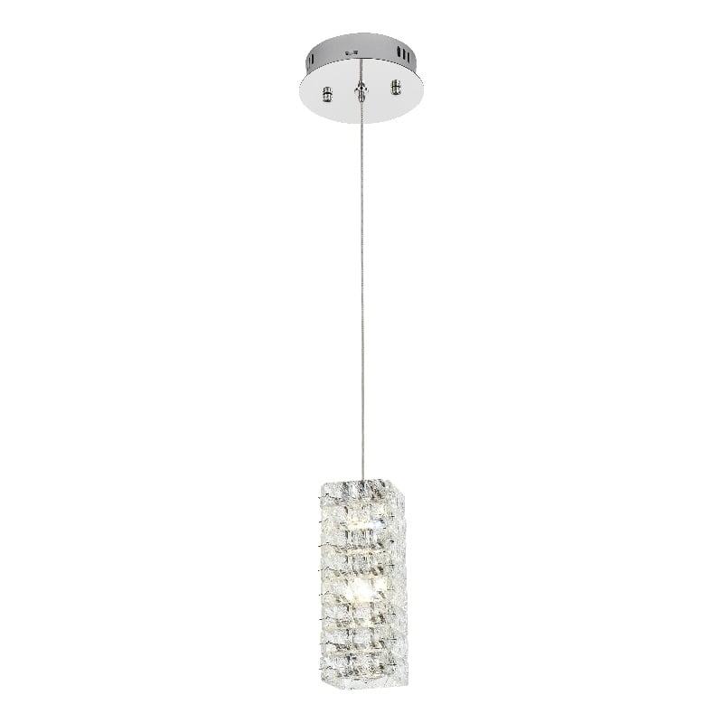 Elegant Lighting Aston 6.5 Inch Led Pendant In Chrome