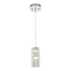 Elegant Lighting Aston 6.5 Inch Led Pendant In Chrome