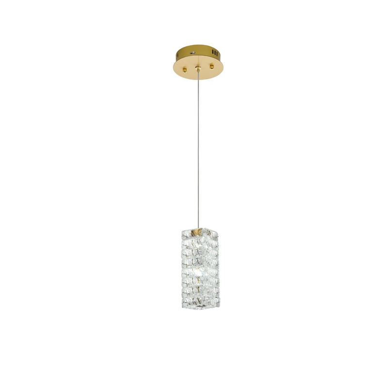 Elegant Lighting Aston 6.5 Inch Led Pendant In Satin Gold
