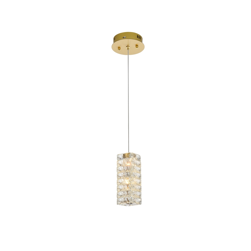 Elegant Lighting Aston 6.5 Inch Led Pendant In Satin Gold