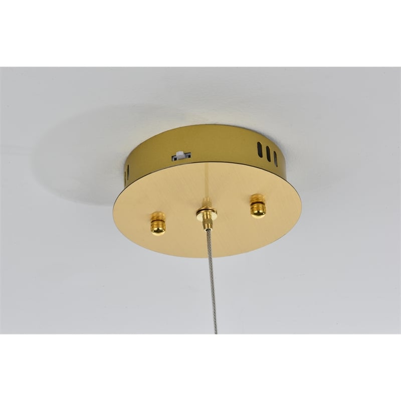 Elegant Lighting Aston 6.5 Inch Led Pendant In Satin Gold