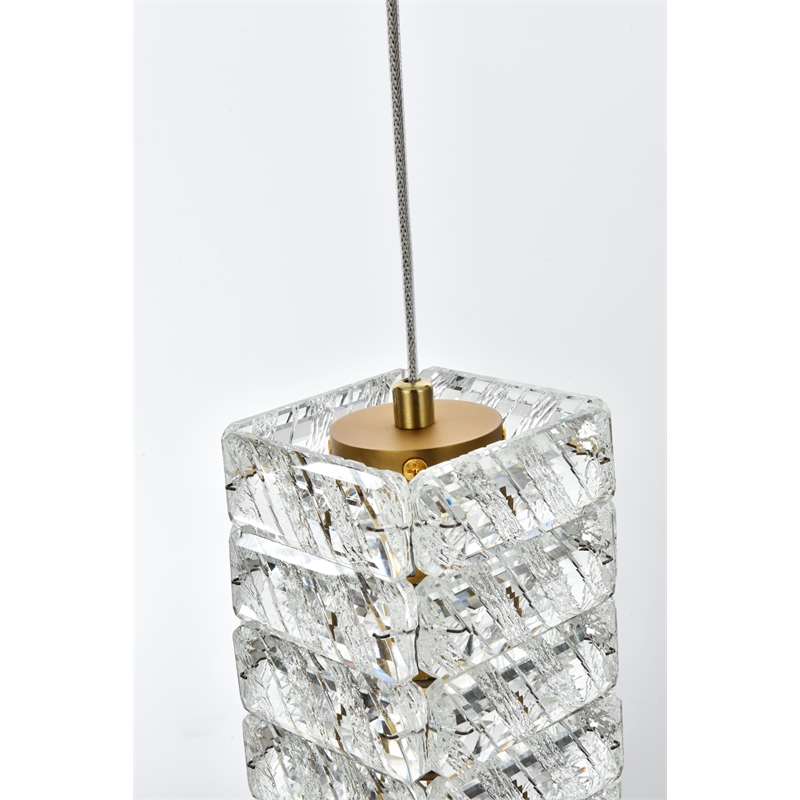 Elegant Lighting Aston 6.5 Inch Led Pendant In Satin Gold