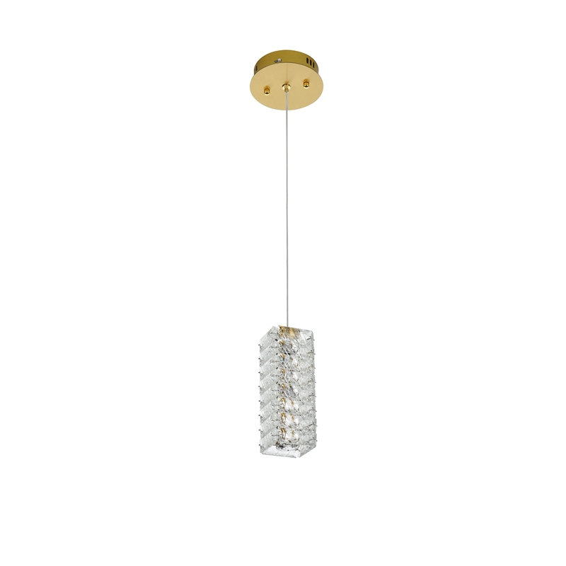 Elegant Lighting Aston 6.5 Inch Led Pendant In Satin Gold